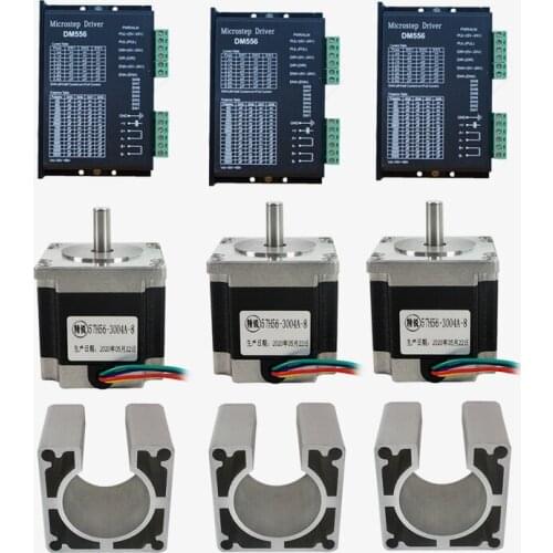 DIY CNC Stepper Motor Driver DM556 DM542 Nema 23 57BYGH56 57BYGH76 57mm + motor Base fixed seat for cnc router frame