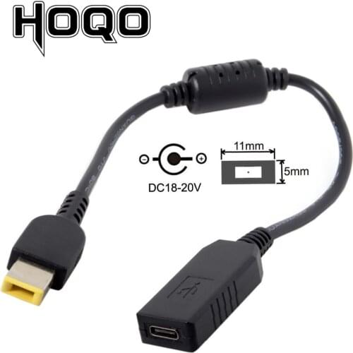 USB 3.1 Type C USB-C to Rectangle 11.0*5.0mm Power Plug PD Emulator Trigger Charge Power Cable for Lenovo ThinkPad X1 Carbon