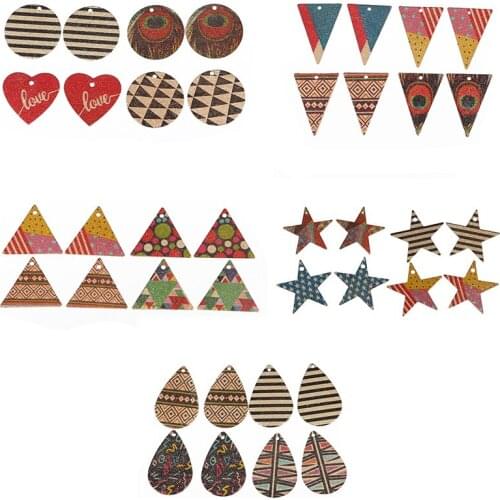 Classic Fashion Design Printed Iron Alloy Tribal Ethnic Retro Style Charm Pendant For Earrings Necklace Jewelry Finding Making