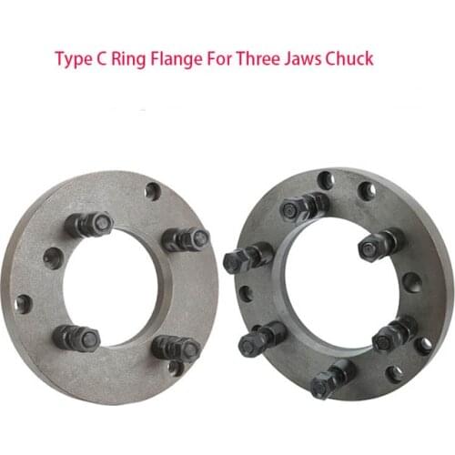 Type C Ring Flange Of Three Jaws Chuck For CNC Machine K11 160-C5 200-C5 200-C6 250-C6 250-C8 Flange Transition Plate