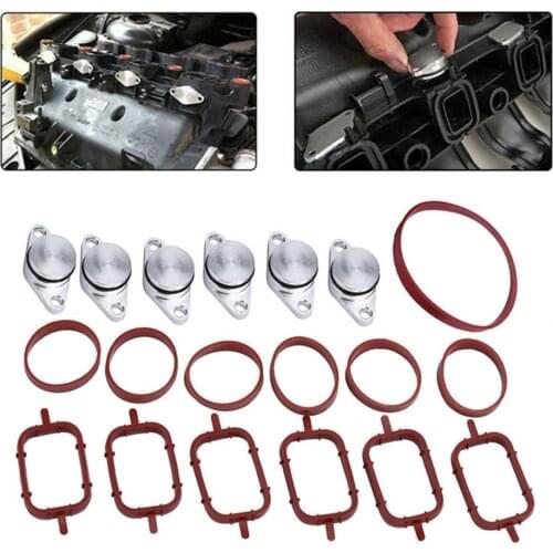6set 33mm Car Auto Swirl Valve Replacement Intake Gaskets Kit Fits for BMW 320d 330d 520d 525d 530d SI-A0136 Car Accessories