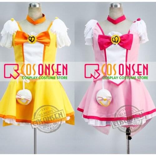 COSPLAYONSEN Smile PreCure Cure Peace Kise Yayoi Cure Happy Hoshizora Miyuki Cosplay Costume All Size Custom Made