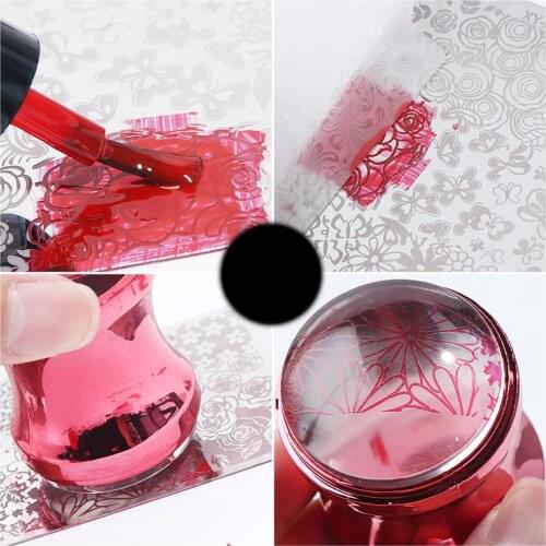 Metal Nail Art Stamper Plate Manicure Scraper Cap Template Printed Transfer Tool Nail Stamping Nail Art Templates Nail Stamp