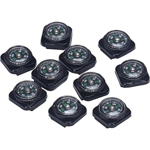 10PCS Belt Buckle Mini Compass for Paracord Bracelet Outdoor Camping Hiking Travel Emergency Survival Navigation Tool