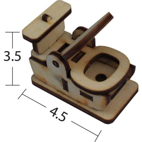 MN31 Miniature Toilet, Dyeable Raw Wood Miniature