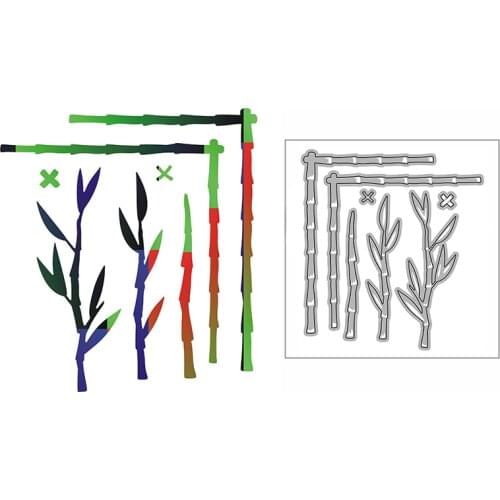 New Green Bamboo Leaves Craft Embossing Mold 2021 Metal Cutting Dies for DIY Decorative Scrapbooking Album Card Making No Stamps