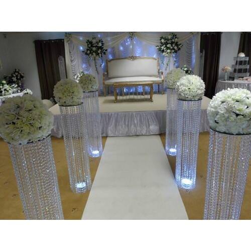 Wholesale 10Pcs/lot wedding aisle crystal pillars Wedding walkway stand Centerpiece for Party Christmas wedding decor