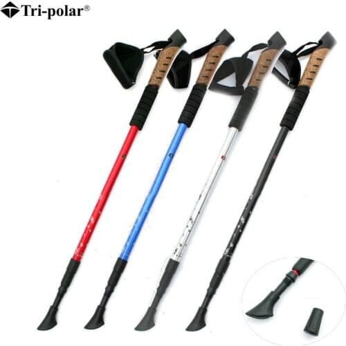 1pcs Nordic Walking Stick Hiking Stick Trekking Poles Bastones Trekking Telescopic Pole Walking Cane Nordic Walking Hiking Poles