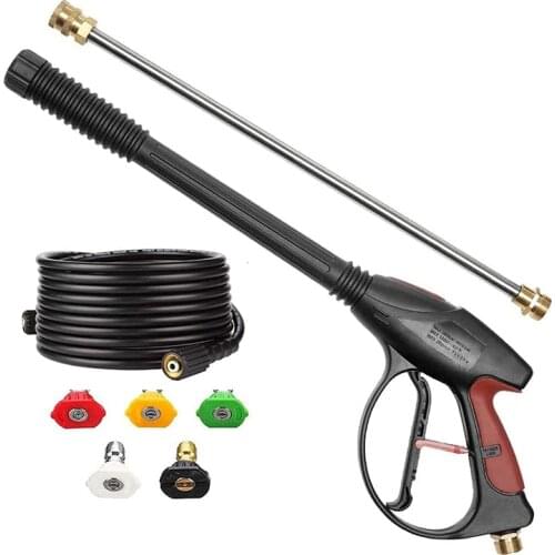 M22 Pressure Washer Gun with Extension Wand and Hose with Pressure Washer,Washer nozzles spray gun for cars，hose for washing