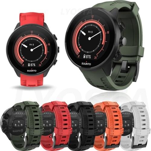 Official style Silicone Replacement Watch Band Wrist Strap Bracelet for Suunto 9 Smart Watch for SUUNTO 9Baro Accessories Correa