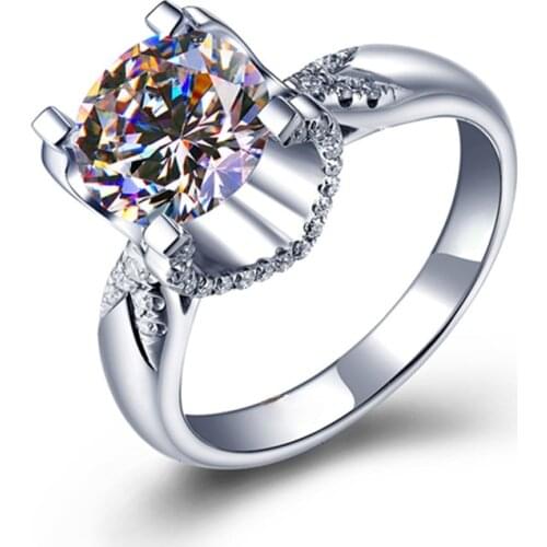 Luxury Gorgeous Women Jewelry White Zircon Rings for Wedding Engagement Party Set Gifts Size 6 -10