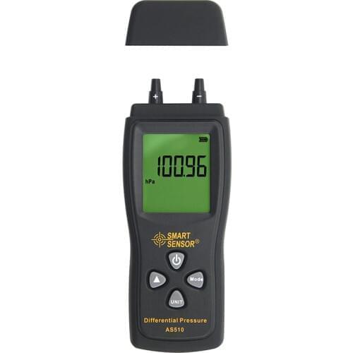 AS510 Handheld Digital Micro-manometer Pressure Meter Differential Pressure Gauge Measurement Range:0-100 hPa/0-45.15 in H2O