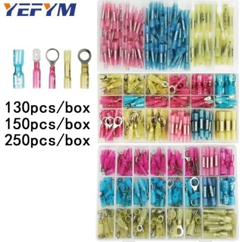 Heat Shrink Wire Connector Waterproof Seal Cable Wire Terminals Kit Solder Sleeve Assorted Automotive Crimp Terminals Set