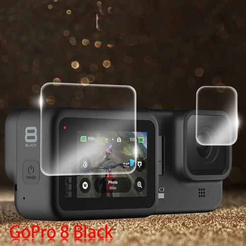Sport Camera Tempered Glass Lens + LCD Screen Protector for GoPro Hero 4Session 5Session 5 6black 7black 8black 7 7silver MAX