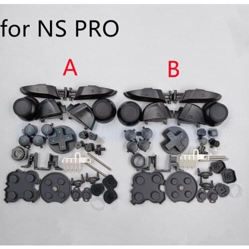 1set LR ZL ZR ABXY button conductive rubber set thumbstick joystick cap replacement for Nintend Switch Pro for NS Pro controller