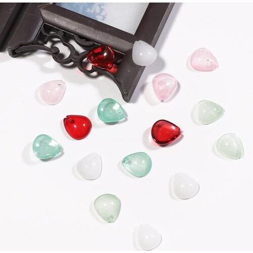 10pcs 12x10mm Transparent Round Resin Lampwork Loose Beads for DIY Jewelry Making Handmade Bracelets Hairpins Crafts Accessories