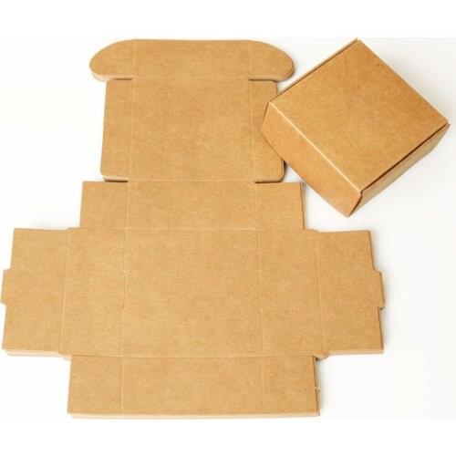 10pcs Rectangle Kraft Packaging Box DIY Brown Black Handmade Soap Box Wedding Birthday Party Favor Craft Candy Boxes Jewelry Box