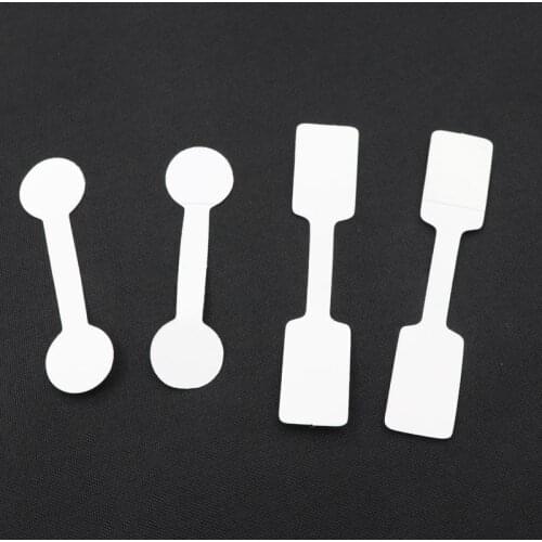 100pcs Round Square White Blank Gift Jewelry Ring Necklace Price Tags Label Sticker For Earring DIY Handmade Accessories Supply