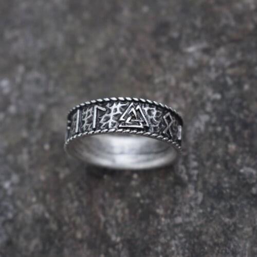 2018 New Viking Valknut Ring Mam Men Style Scandinavian Norse Jewelry Ancient Ring 1pcs