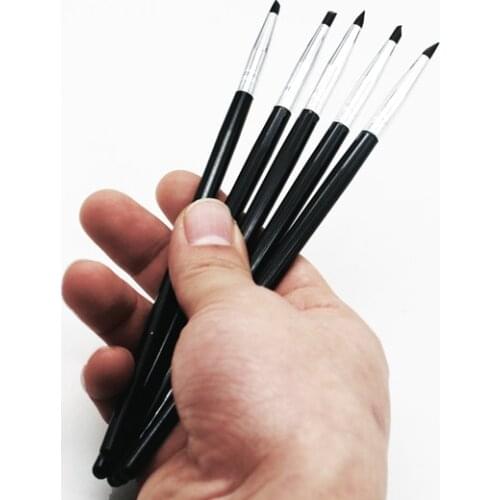 5 pcs Dental Resin Brush Pens Dentistry Shaping Silicone teeth Tool For Adhesive Composite Cement Porcelain Teeth Dentist Tools