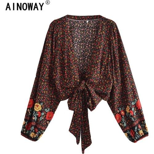 Черные блузки Ainoway China At AliExpress