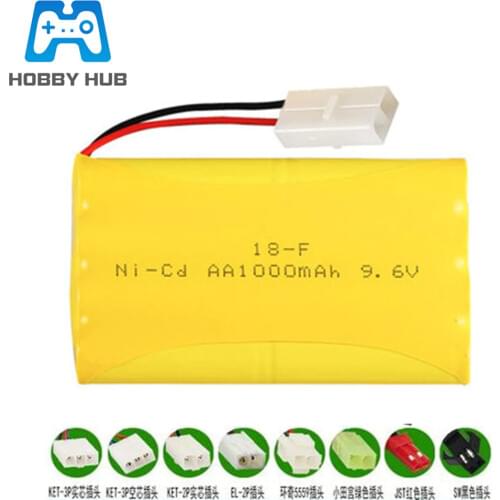 9.6V 1000mAh Ni-Cd battery 9.6 v AA battery For MJX 1559 8888 RC Car boats Spare Parts free shipping