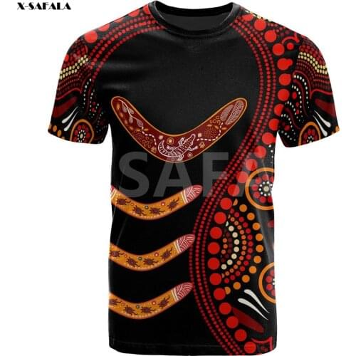 Australia Aboriginal Naidoc Week Boomerangs Pattern 3D Fashion All Over Printed Round Neck T-Shirt Men Women Harajuku Casual Tee