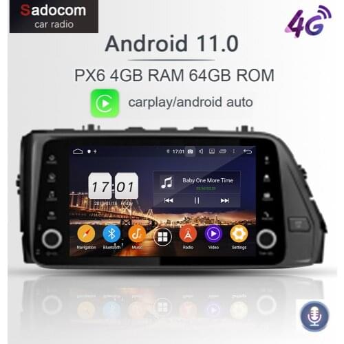 9" DSP PX6 2 din Android 10.0 64G ROM 4G RAM Car DVD multimedia Player RDS autoradio GPS car radio For Hyundai Verna 2017 2018