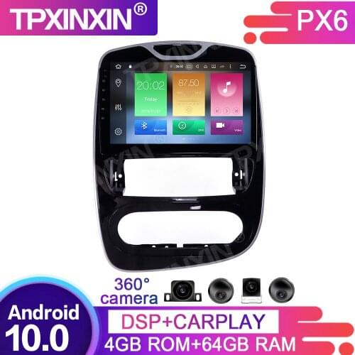 360 Cameras Screen Android 10.0 4+64GB DSP For Renault Clio 2016-2018 Car Multimedia Player GPS Navi Headunit Radio Audio Stereo