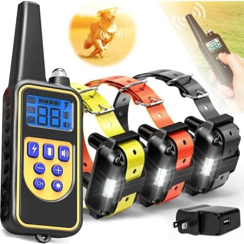 Electric Dog Training Collar Pet Remote Control Waterproof Rechargeable With LCD Display For All Size Collar Dog Supplies Hot