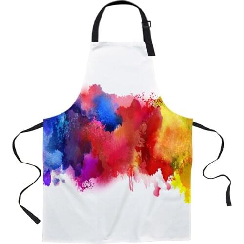Color Splash Art Aprons for Women Men Kid Cooking Baking Apron Kitchen Utility Equipment Accessories
