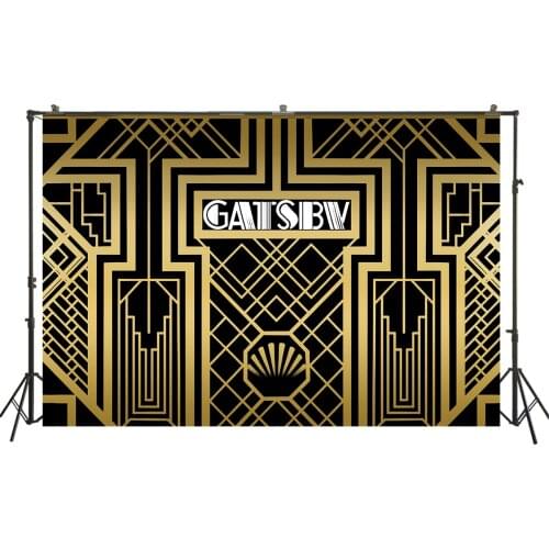 HUAYI Photography Backdrop Birthday Prom Party Desserts Cake Table Decor Photo Background Gold Frame Baby Shower BackdropW-3392