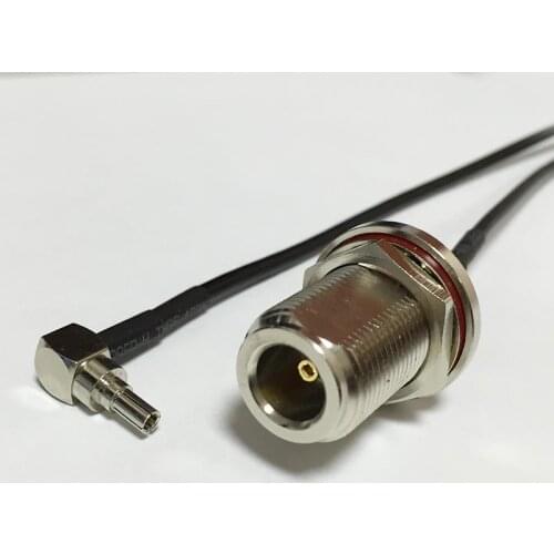 New Wireless Modem Cable N Female Jack nut Switch CRC9 Right Angle RG174 Cable 20CM 8" Wholesale Fast Ship