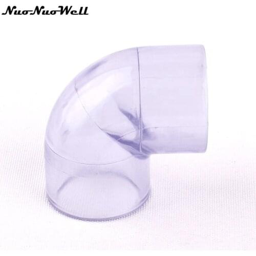 1pcs NuoNuoWell Transparent UPVC 25mm Hose 90 Degree Equal Elbow Connector for Garden Micro Irrigation Watering Pipe/Tube Parts