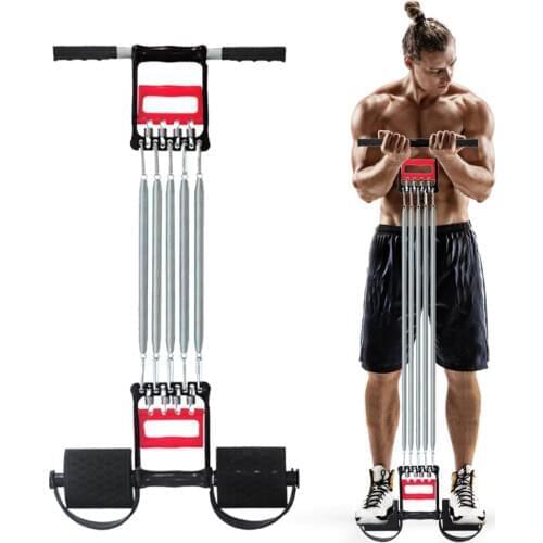 Selfree Adjustable Spring Chest Developer Expander Tension Puller Muscle Exercise Tackle Dual-purpose or Three-purpose Tensioner