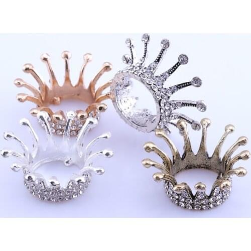 3D Mini Luxury Crown Nail Brush Displayer Stand Acrylic UV Gel Painting Pen Holder Shelf Displayer Manicure Tool Nail Art Decor