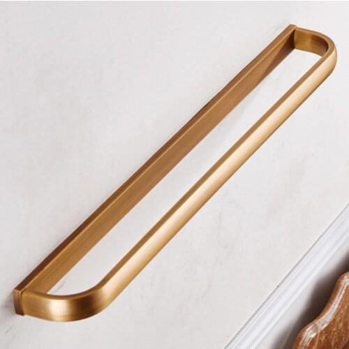 Leyden Modern Golden ORB Chrome Antique Brass Wall Mounted Bathroom Single Towel Bar Towel Holder Rack Wall Hanger Bath Hardware