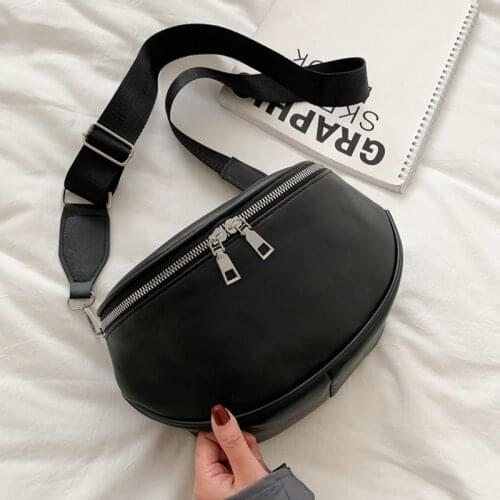 PU Leather Crossbody Bag For Women Shell Waist Bag Casual Shoulder Messenger Bag Sports Fanny Pack Lady Handbag Pack sac femme