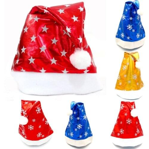 Adult Child Christmas XMAS Santa LED light up flashing Costume Red Hat Cap