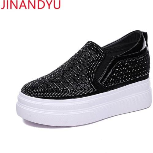 Platform Shoes Women Wedge Sneakers Hidden Heel Breathable Woman Vulcanize Shoes Fashion Chunky Sneakers Black Female Shoes