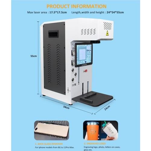 LCD Back Glass Laser Repair Separator Machine For iPhone 11 11Pro Max Rear Cover Removal DIY Engraving LOGO Marking Machine