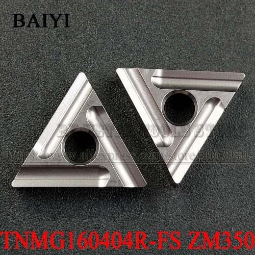 10pcs TNMG160404R-FS ZM350 TNMG160404 R Cermet carbide inserts turning tools Ceramic blade cutter lathe tool for TNMG 160404