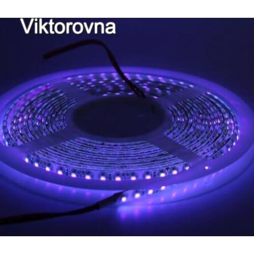 12V UV Ultraviolet 395-405nm led strip black light 5050 3528 SMD 60led/m 120led/m Waterproof tape lamp for DJ Fluorescence party