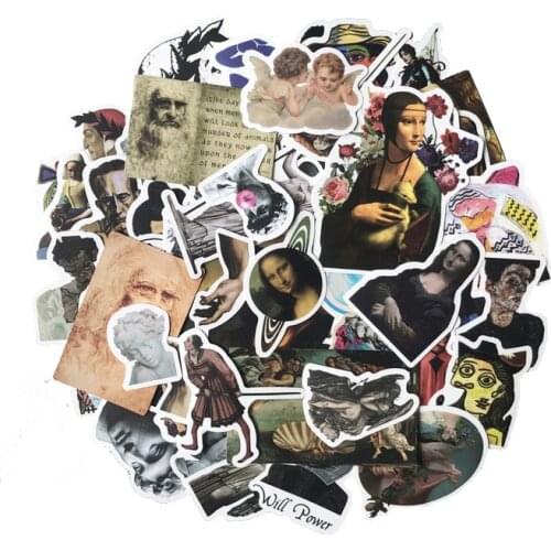 50/100Pcs Famous Artists Van Gogh Art Stickers For Laptop Phone Scrapbooking Graffiti Diary Label Stationery Sticker Decals