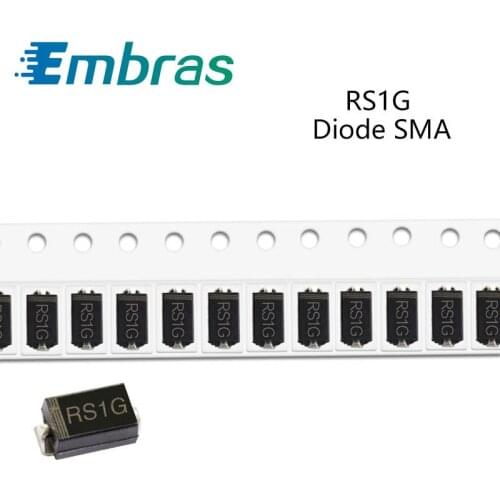 50Pcs SMD Recovery Rectifier Diode RS1K RS1J RS1B RS1M RS1G RS2M RS1D RS1A 1A 50V 100V 200V 400V 600V 800V 1000V DO-214AC SMA