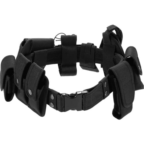 6/10PCS Multifunctional Security Belts Outdoor Tactical Military Training Polices Guard Utility Kit Duty Belt with Pouch Set