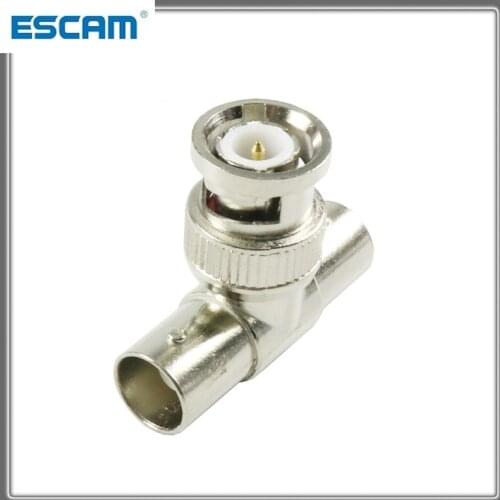 BNC T Adapter Connector Splitter Coupler 1 Male to 2 Female CCTV Jack Plug