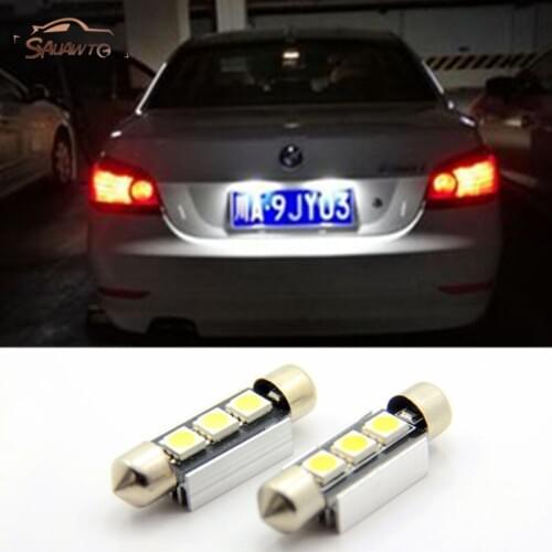 Free shipping 2 No OBC Error LED License Plate Light for BMW E46 E90 E92