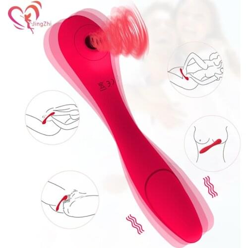 JingZhi Clit Sucker Vagina Vibrator Blowjob Oral Nipples Clitoral Stimulator Adult Sex Toys for Women Masturbator Fidget Toys
