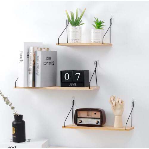 Nordic Decorative Shelves Storage Rack Wooden Wall Shelves Decoration Garage Kit storage rack wall shelves Room decoration